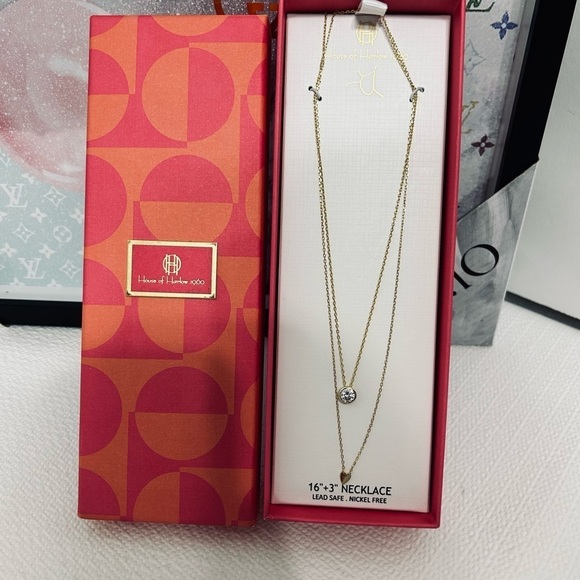 House Of Harlow  Set of 2 necklace gold toned - Picture 3 of 7